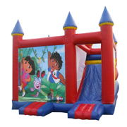 inflatable Diego & Dora bouncy castle